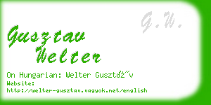 gusztav welter business card